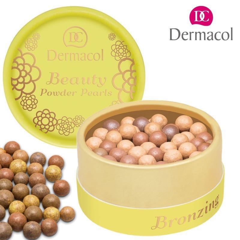 Phấn Má Hồng Tạo Khối Dạng Viên Nén Dermacol Beauty Powder Pearls – Bronzing Hiệu Ứng Tone Da Đồng Tự Nhiên 25g
