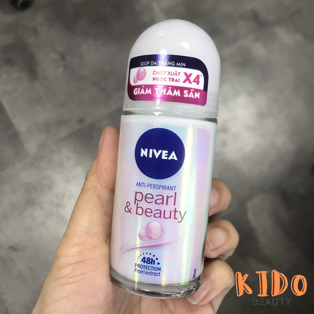 Lăn Khử Mùi Nữ NIVEA Ngọc Trai/ Extra Whitening/ Nha Đam/ Black White 48h | Lăn ngăn mùi lăn nách nữ Nivea 50ml