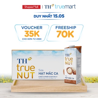 Thùng 12 hộp sữa hạt mắc ca TH True Nut 1L (1L x 12)