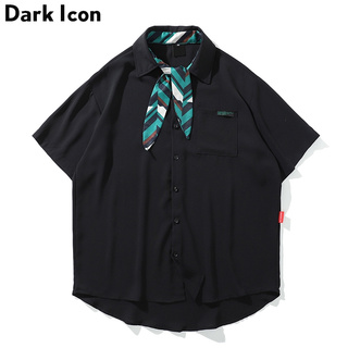 Áo sơ mi tay dài màu trơn thời trang phong cách đường phố thoải mái cho nam