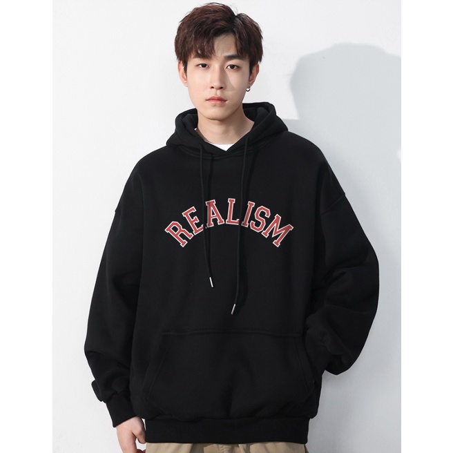 Áo Hoodie REALISM ZANG Phối Mũ Trùm Đầu Phong Cách , Nỉ Ngoại Siêu Dày Mịn 2 Lớp Ấm Áp Trẻ Trung Năng Động Mã GAREM 2022