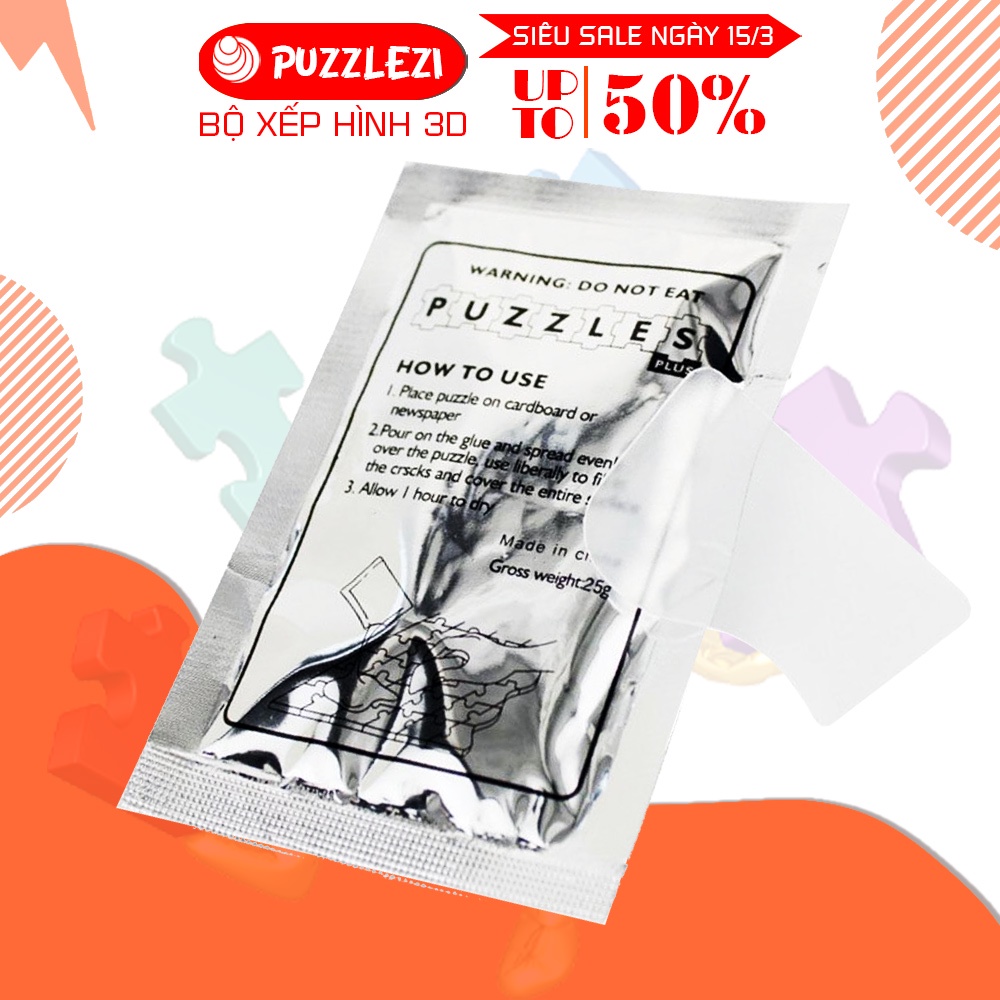 Keo dán cố định bộ xếp hình + hạt nhựa - keo dán PUZZLE