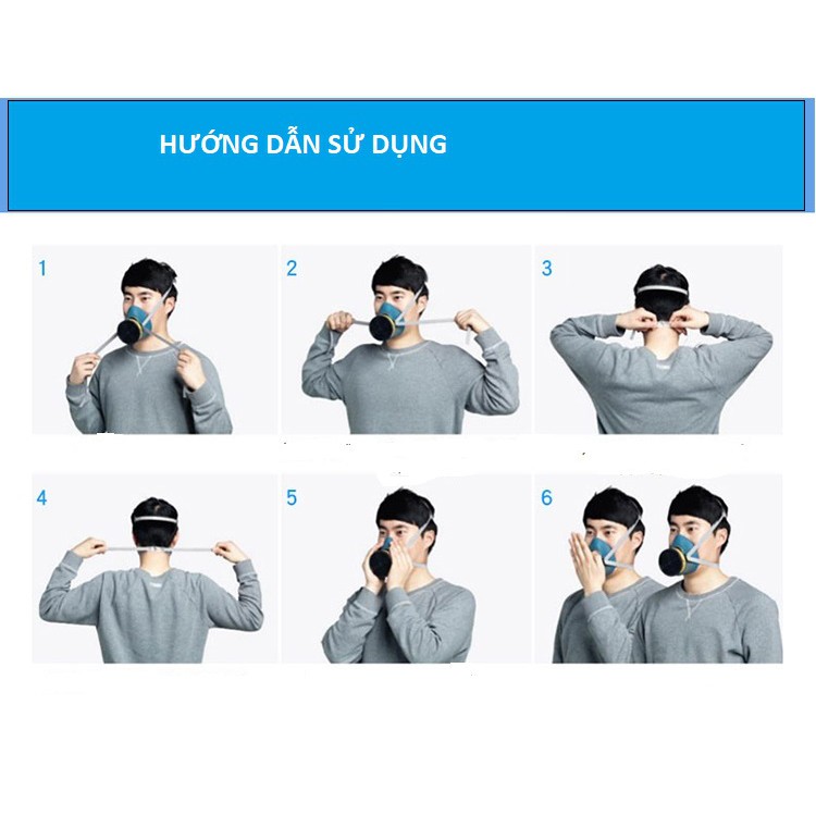 3M-Mặt nạ phòng độc, chống hóa chất 3M nửa mặt HF-52 Respirator Single Cartridge Half HF52