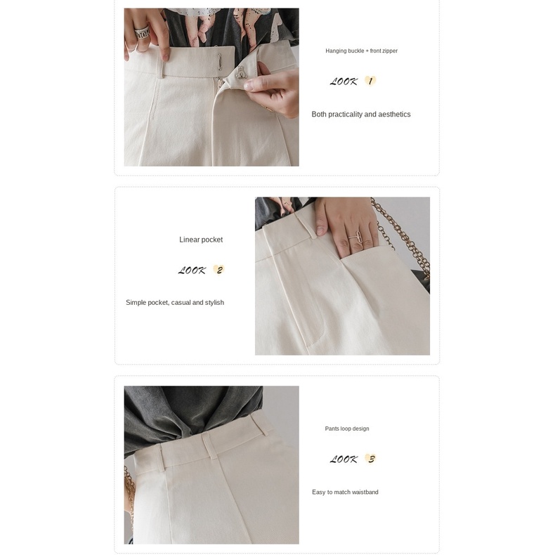 Quần short dáng chữ a ống rộng lưng cao phong cách Hàn Quốc thời trang mùa hè độc đáo cho bạn nữ