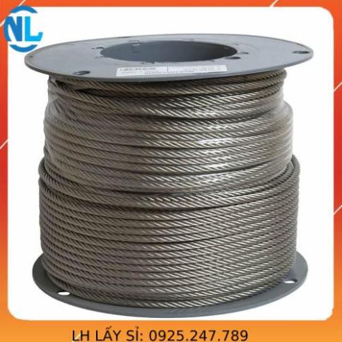 Dây cáp inox 304 (4 ly x 30m), làm dây phơi quần áo, dây phơi đa năng không han rỉ cáp thép giá sỉ