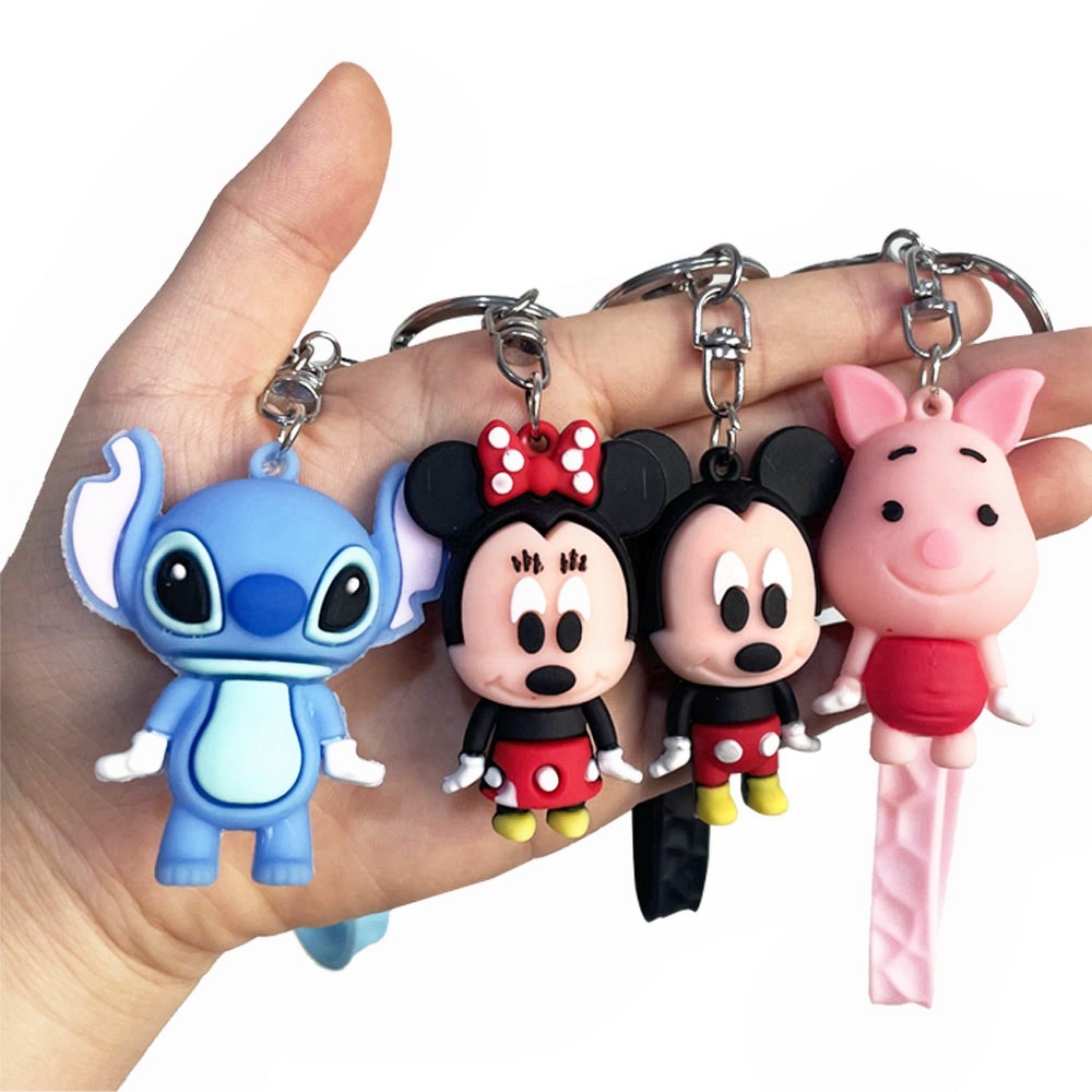 DISNEY Móc khóa hình chuột Mickey Stitch dễ thương