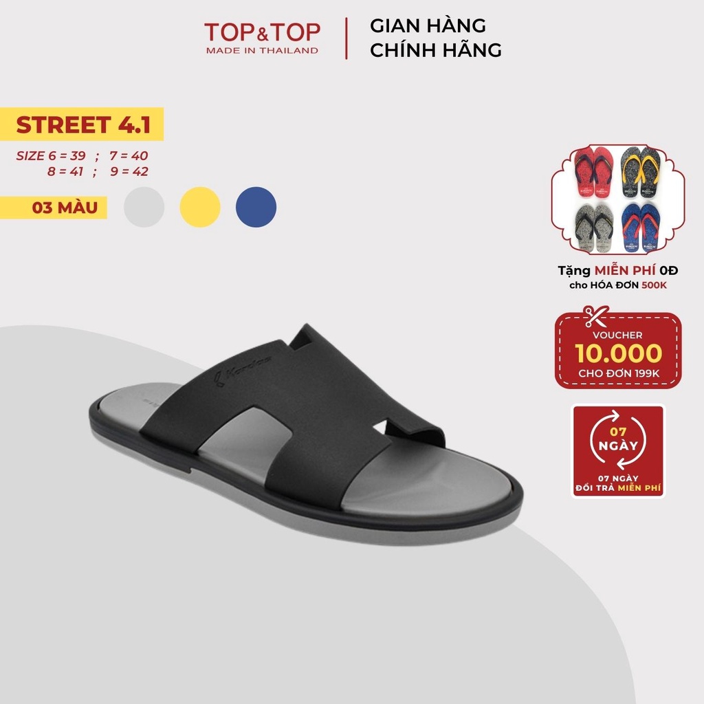 Dép nam Thái Lan quai chữ H cao su siêu dẻo KARDAS - Street 4.1