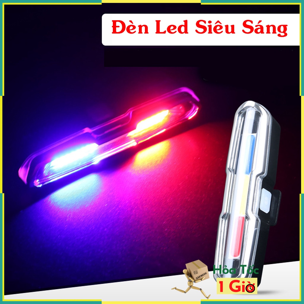 Đèn led siêu sáng 3 bóng chống nước nhiều giờ gắn xe đạp, xe máy, mũ bảo hiểm