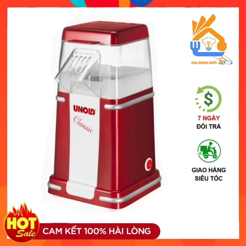 Máy nổ bỏng ngô/máy làm bỏng ngô Unold 48525 - Hàng nhập Đức chính hãng làm nhanh, dễ sử dụng