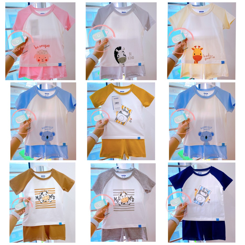 MOMPA Bộ Cộc Tay Trẻ Em Chất Liệu Cotton Hàng Chính Hãng 1-5 Tuổi