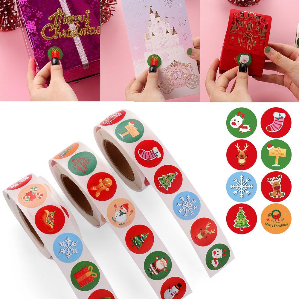 Set 500 Miếng Dán Trang Trí Hộp Quà Giáng Sinh Đẹp Mắt