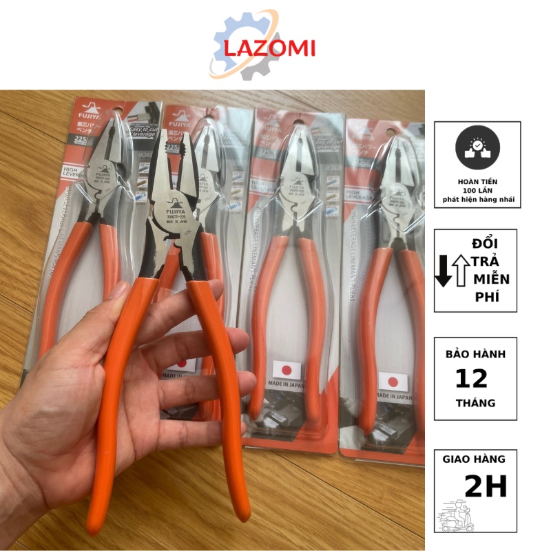 Kìm Fujiya App-225/ 3000tp-225 tác động mạnh có chức năng bấm cos lazomi