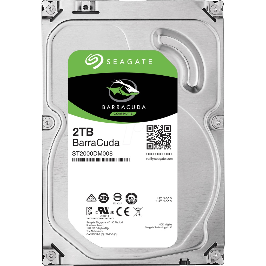 Ổ cứng HDD 3.5" SEAGATE BarraCuda -Skyhawk 3TB SATA 7200RPM- Chính Hãng - Bảo Hành 24 Tháng 1 đổi 1- Refurbished