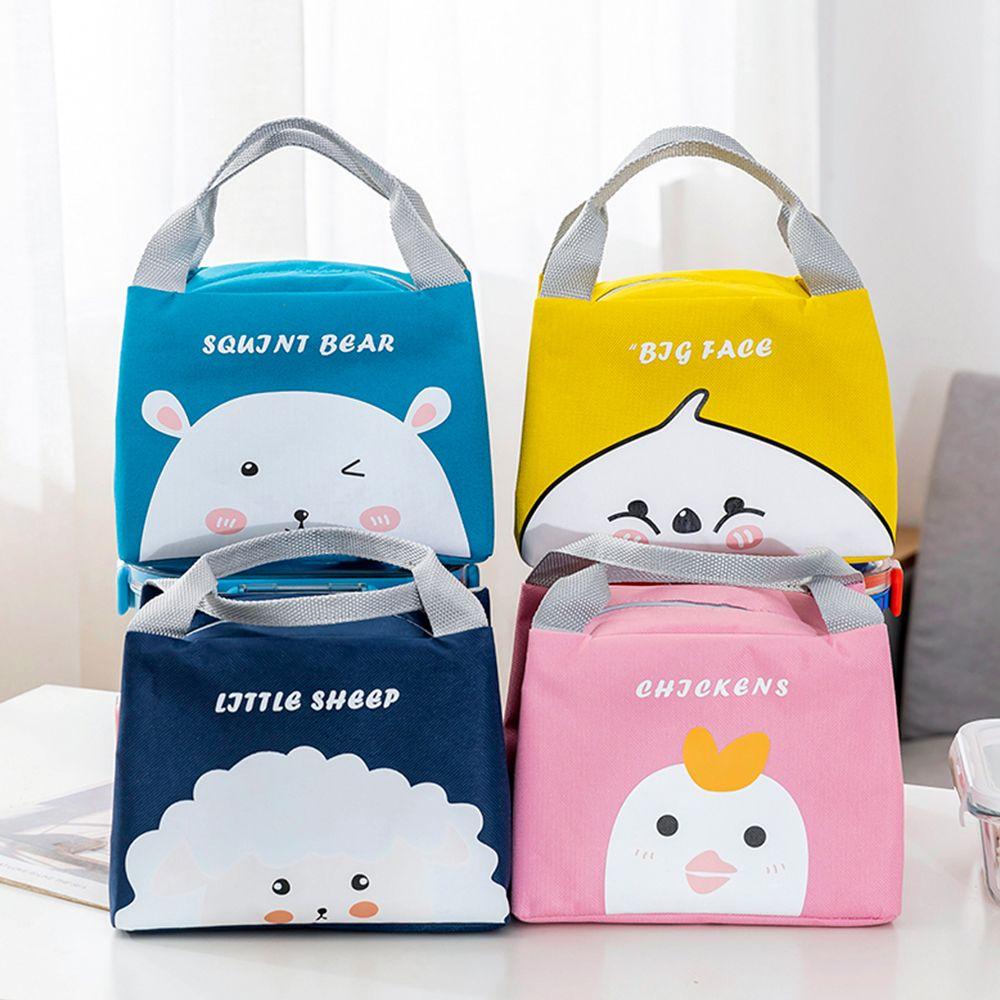 Túi Đựng Hộp Cơm Giữ Nhiệt Chống Thấm Nước In Họa Tiết Dễ Thương
