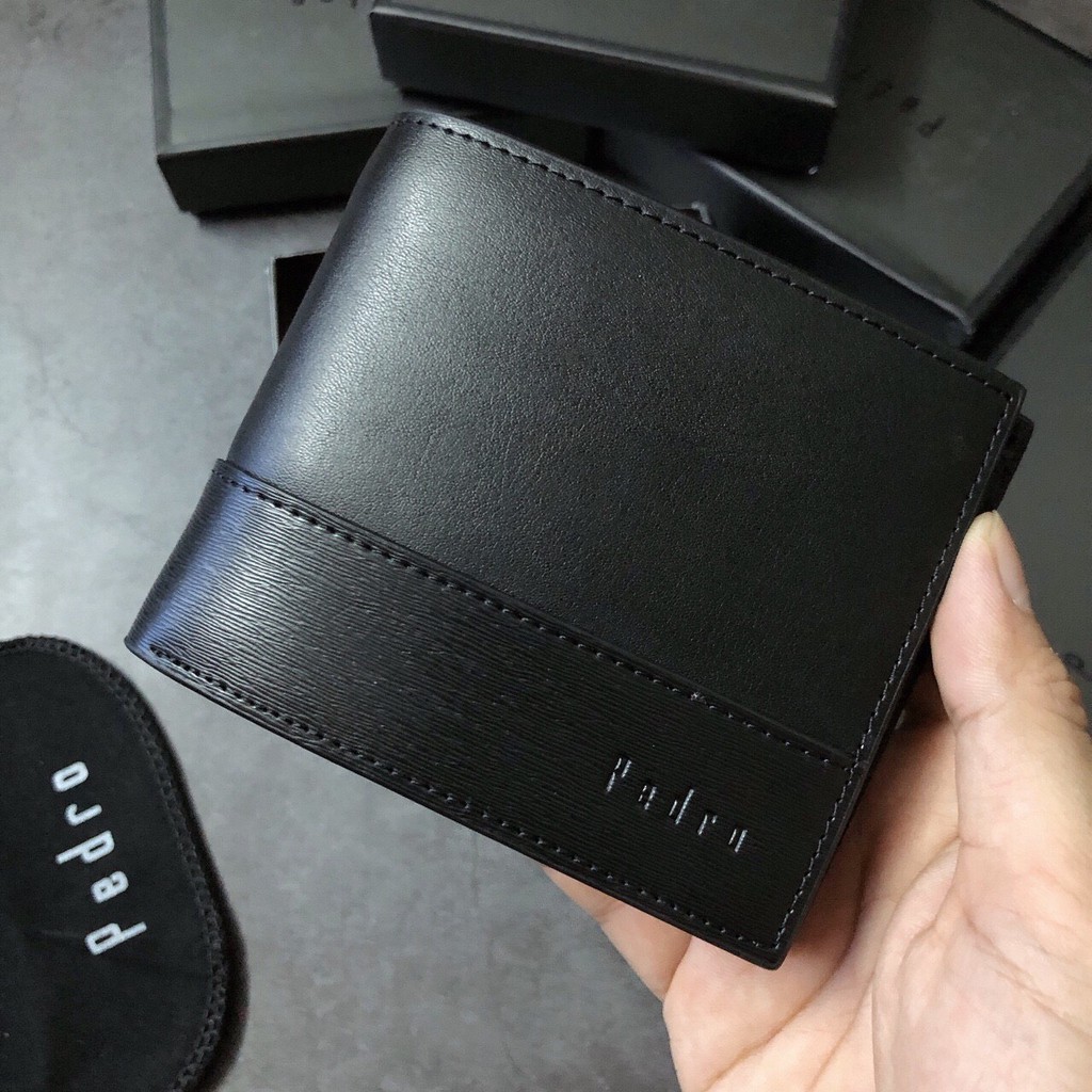 Ví nam Pedro da đẹp mịn bên trong nhiều ngăn hàng cao cấp full box và túi giấy hãng