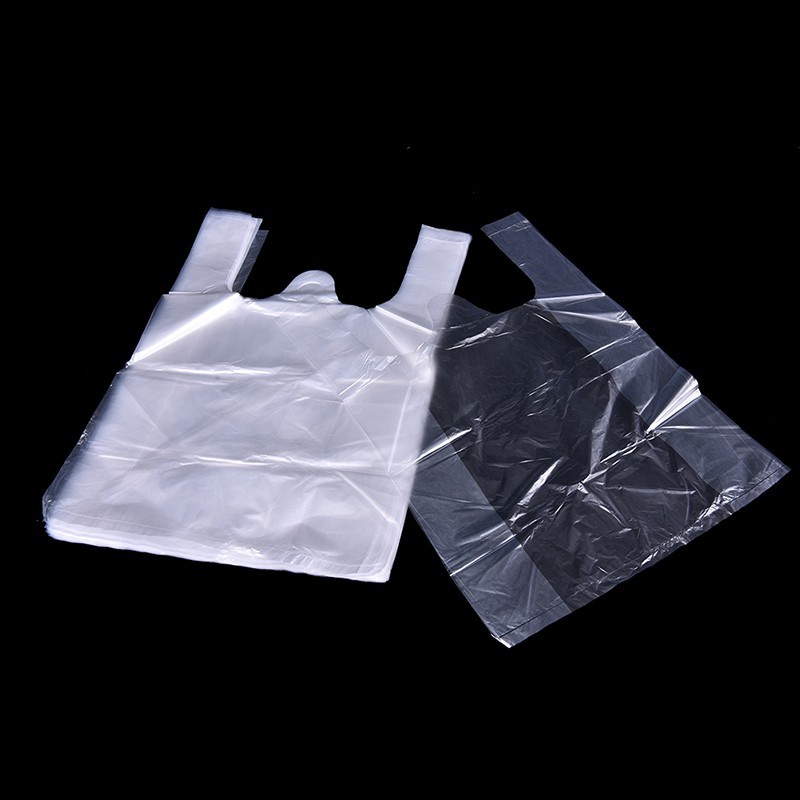 Set 46 Túi Nylon Mua Sắm 15 * 23cm Có Tay Cầm Bằng Nhựa