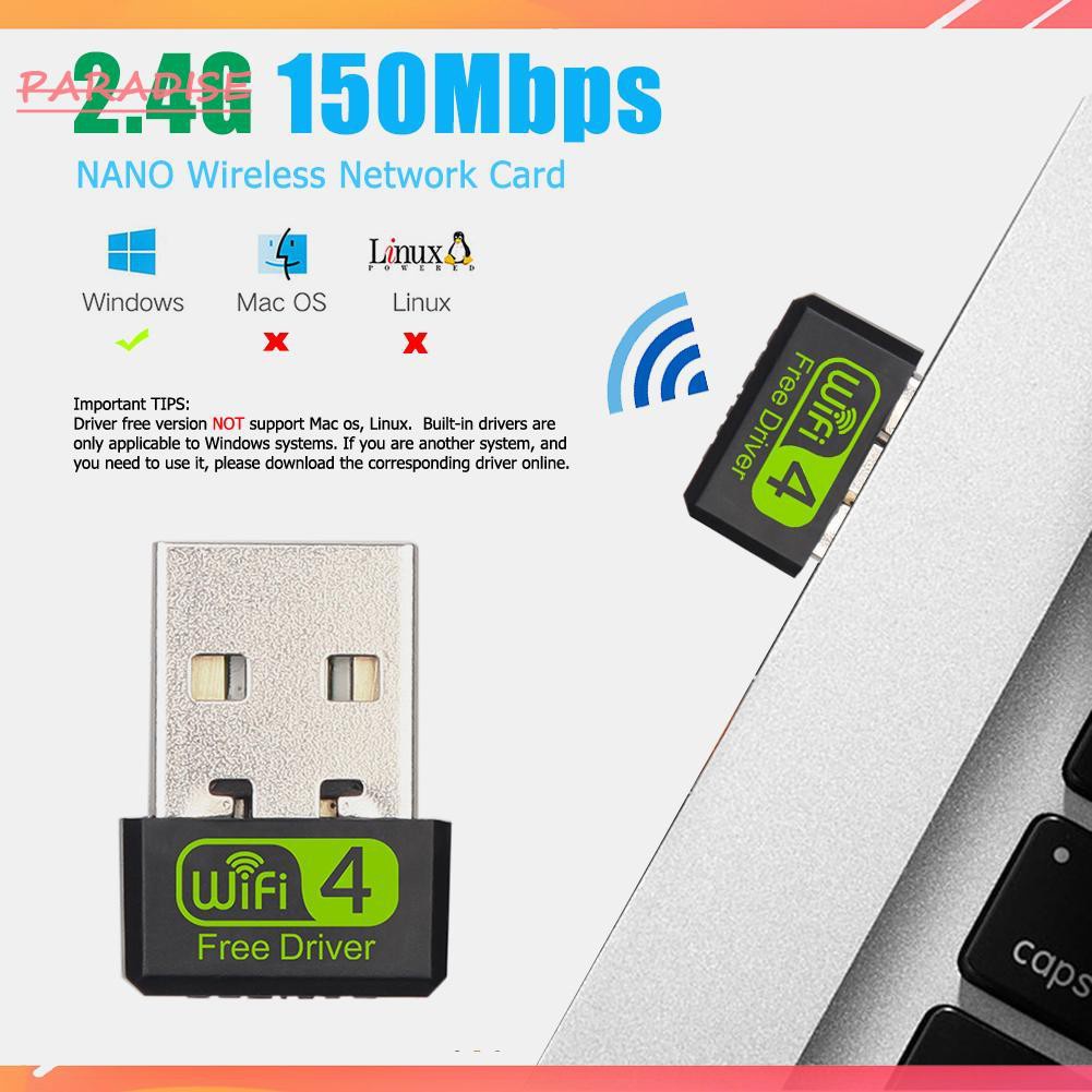 Paradise1 150Mbps Free Driver USB Wireless Adapter WiFi Receiver Dongle Network Card
