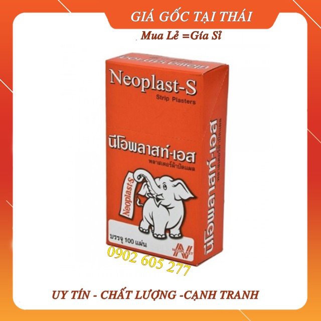 [Hàng chính hãng]Băng Keo Cá Nhân Neoplast-S Con Voi Hộp 100 Miếng