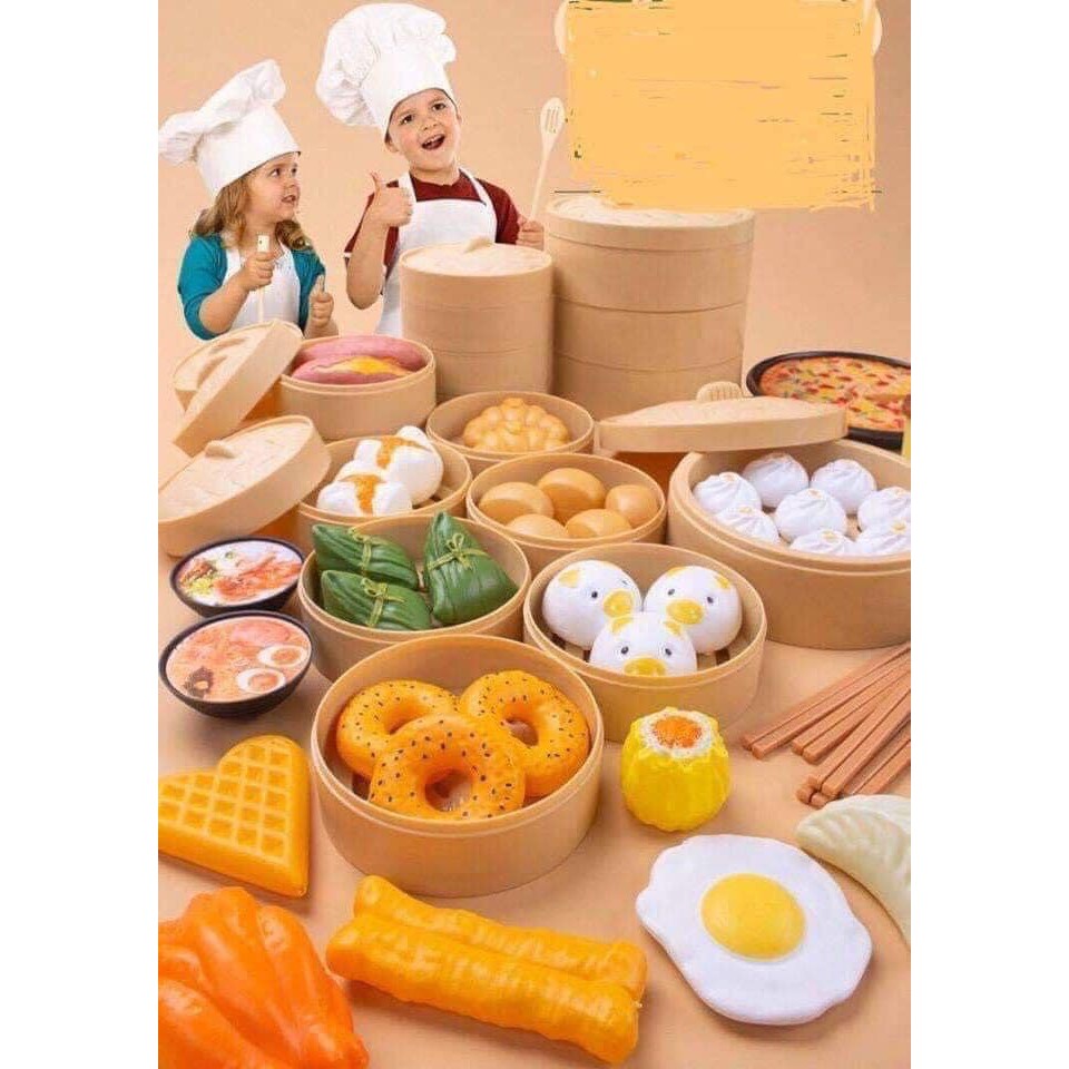 Bộ Đồ Chơi Bánh Bao 84 Chi Tiết Cho Bé