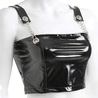 Áo Croptop hai dây phối xích