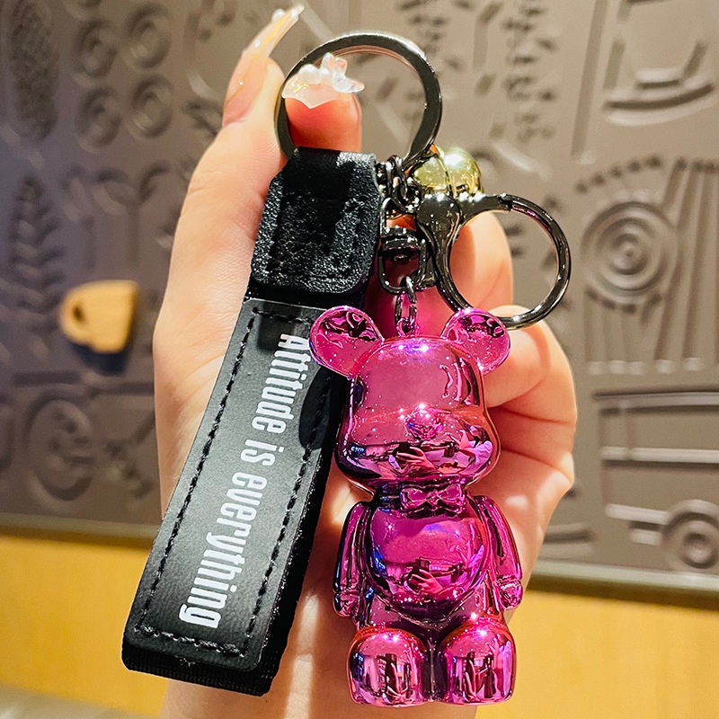 Móc Khoá Bearbrick KOBI Cao Cấp, Móc Khóa Phụ Kiện Túi Xách Gấu Đặc Dây Lấp Lánh Hàn Quốc đủ màu sắc hot trend Tiktok