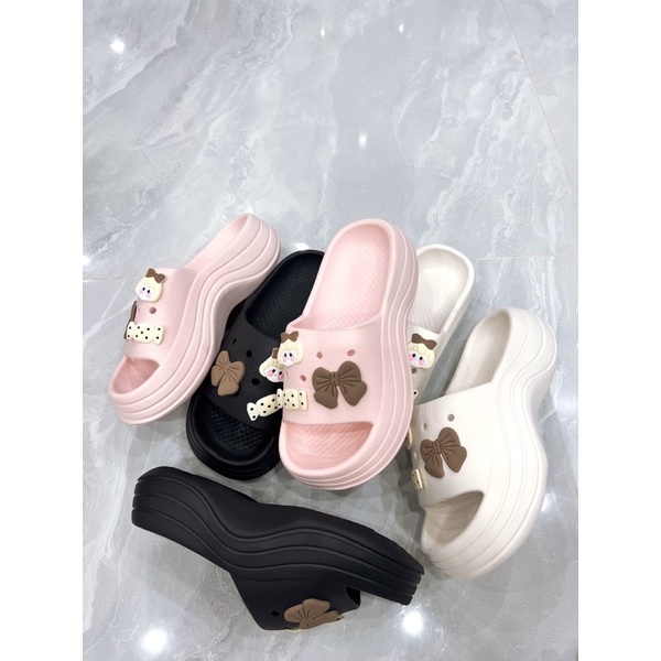 Dép 6cm Kẹo Nơ Xinh Xắn ( tăng 1 size )