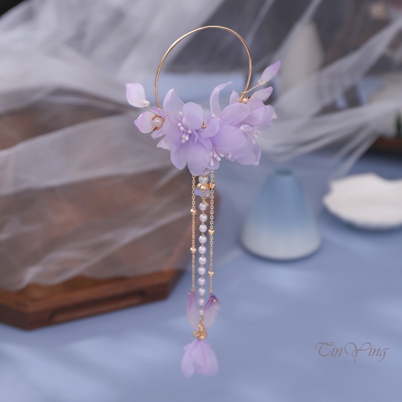 GETNOIVAS Trâm Cài Tóc Trung Hoa Bằng Lụa Thanh Lịch Cho Nữ