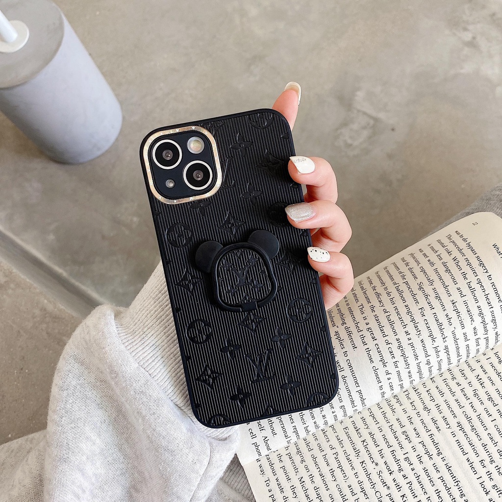 Ốp điện thoại da in hoạ tiết LV cho iphone 13 12 11 Pro Max X XS XR Xs MAX 7 8 plus
