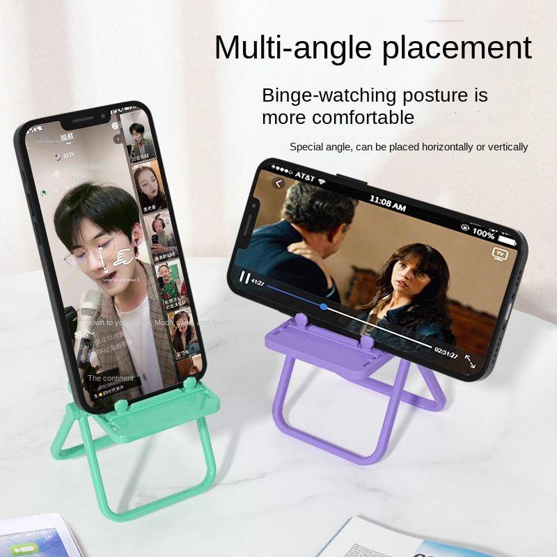 Giá đỡ điện thoại để bàn mini màu kẹo thích hợp cho IPhone Xiaomi Huawei