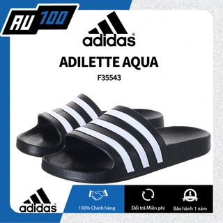 [AU100] Dép đúc Adilette Aqua Slides Black F35543 chính hãng [Đế Cloudfoam siêu Nhẹ,chống trơn trượt, đi nước Thoải mái]