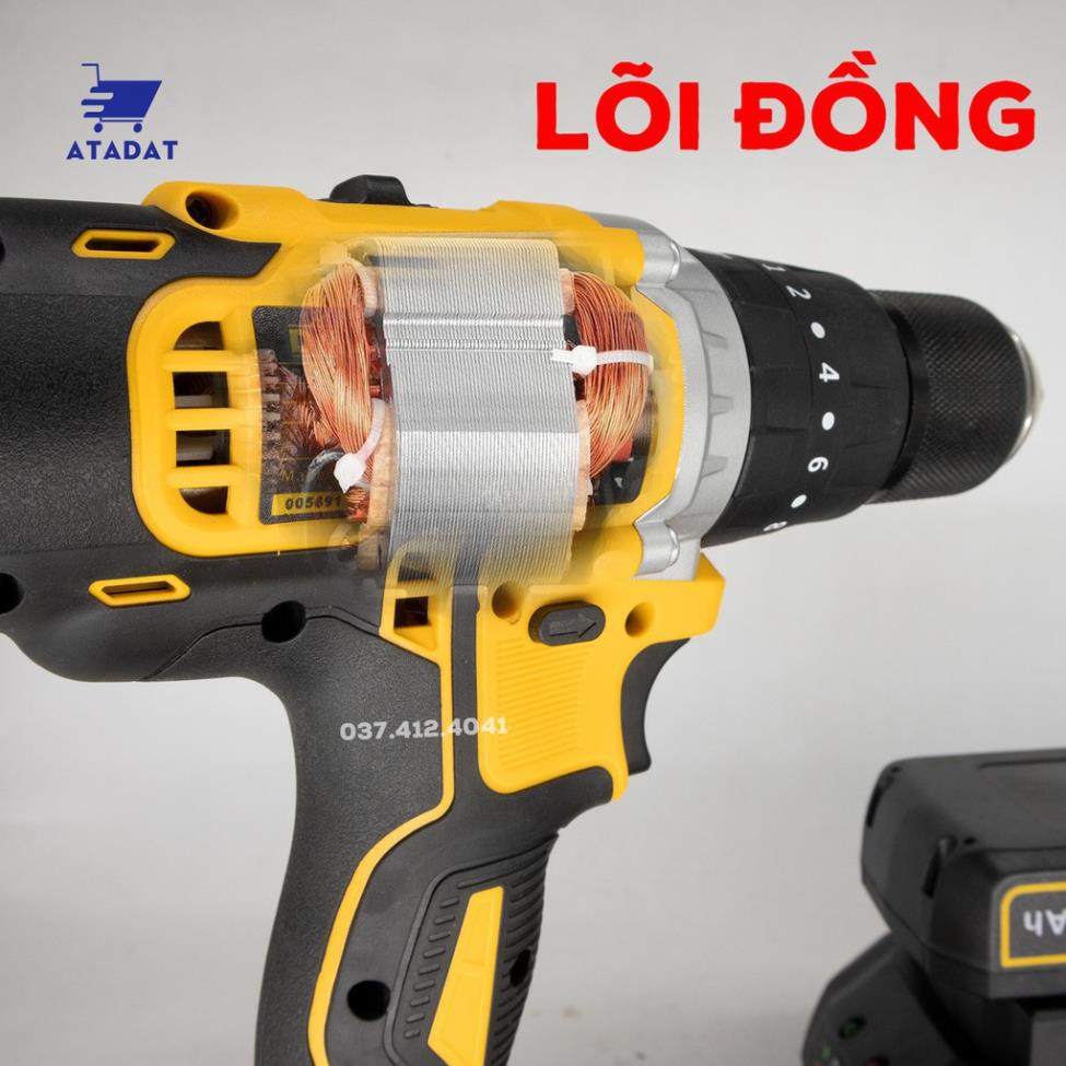Máy Khoan Pin DEWALT 36V  - TẶNG MŨI KHOAN - Khoan bê tông, Đầu kẹp 13ly - Máy Bắt Vít Động cơ 775 - Lõi Đồng