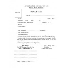 Mẫu đơn xin việc - khám sức khỏe - sơ yếu lý lịch