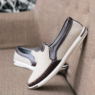 giày lười vải nam cao cấp KUA23 – tặng tất cổ ngắn