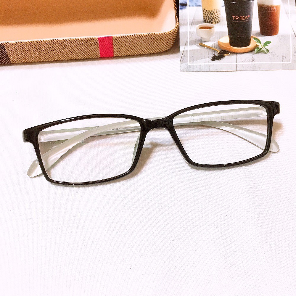 [Gía siêu rẻ] Kính cận nhựa dẻo 1038 1205 đã đeo là XINH -Nhận Cắt Mắt-Tặng kèm hộp+khăn+Chai nước lau kính