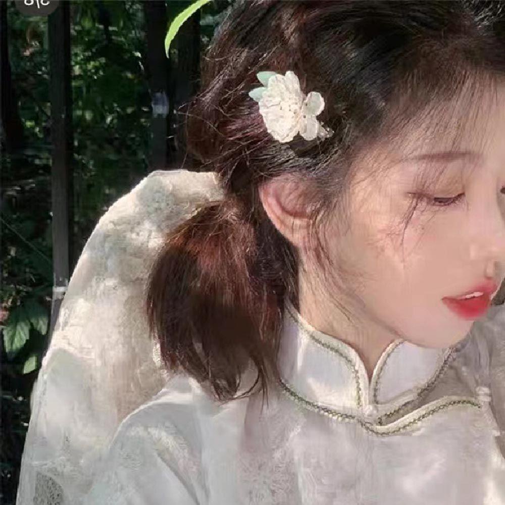 Kẹp Tóc Mỏ Vịt Hình Hoa Trà Thanh Lịch Cho Nữ