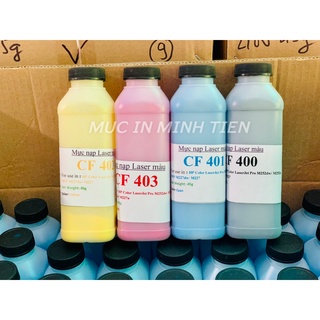 Bộ Mực nạp laser màu HP M252/277/281/202/045(CF400,401,402,403/CF500.501,502,503) ( 4 chai / 1 bộ)