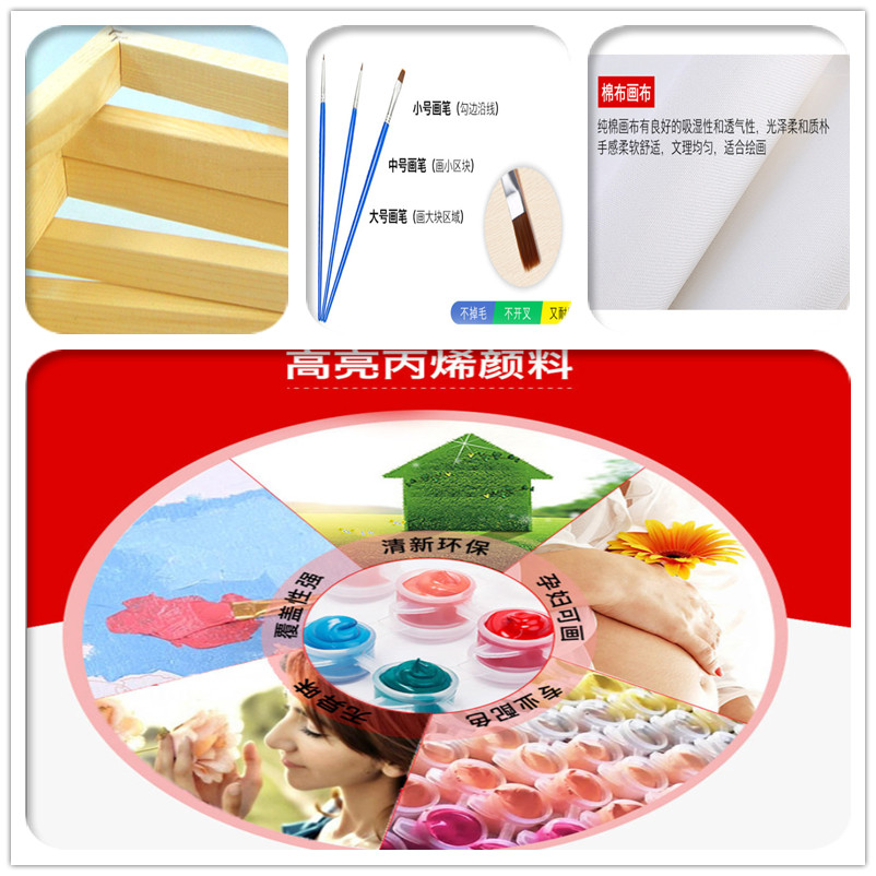 Tranh Sơn Dầu 40*50Cm Tự Làm Hình NARUTO