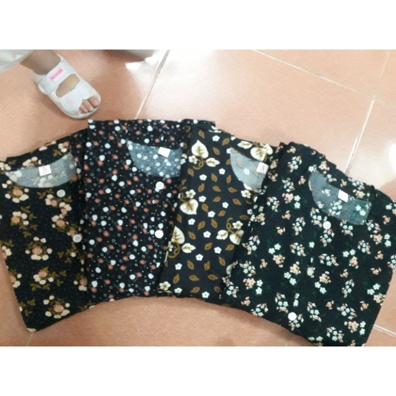 Bộ lanh hoa (quần lửng - áo cộc) dành cho người già