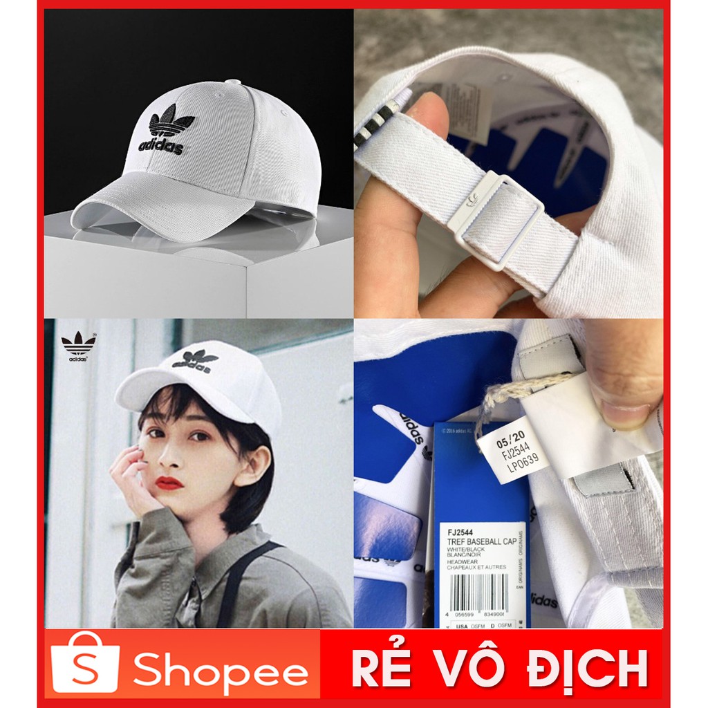 ⚡️[💖 FLASH SALE💖] Mũ / Nón thể thao Adidas Trefoil Baseball Cap - White FJ2544 | HÀNG XUẤT XỊN / Ảnh Thật /GIÁ RẺ NHẤT