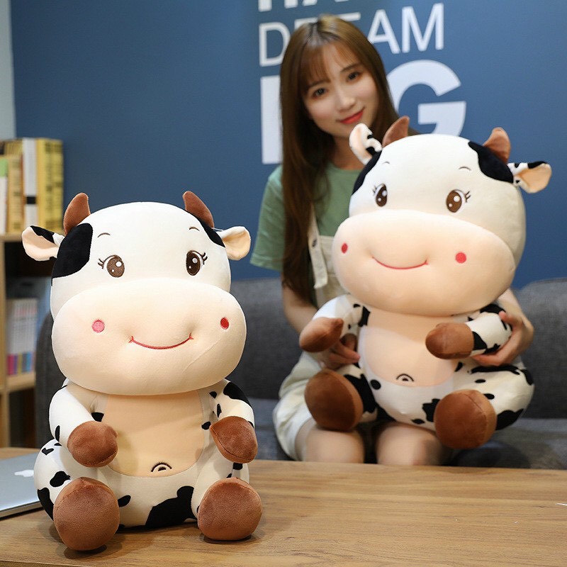 Gấu bông Bò sữa đáng yêu cho bé Thú nhồi bông bò sữa