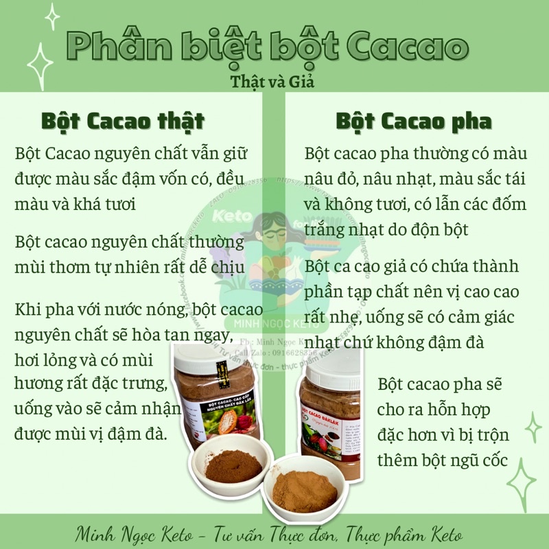 Bột Cacao Nguyên Chất - For Keto