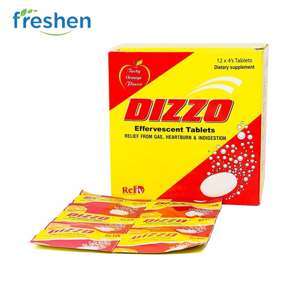 VIÊN SỦI TIÊU HOÁ DIZZO - Giảm ngay chứng đầy hơi, đình bụng, khó tiêu, ợ chua