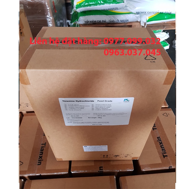 Nguyên Liệu Vitamin B1  Feed Grade. Hỗ trợ tăng trưởng, tiêu hóa. Thùng 25kg