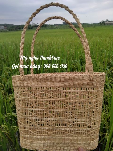 Làn cói đi chợ đan lượn sóng