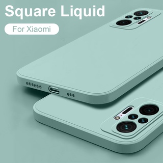 Ốp lưng điện thoại silicon mềm nhám cạnh vuông cho Xiaomi Mi 11 Lite Redmi 9T Note 9 10s 10 Poco X3 Pro
