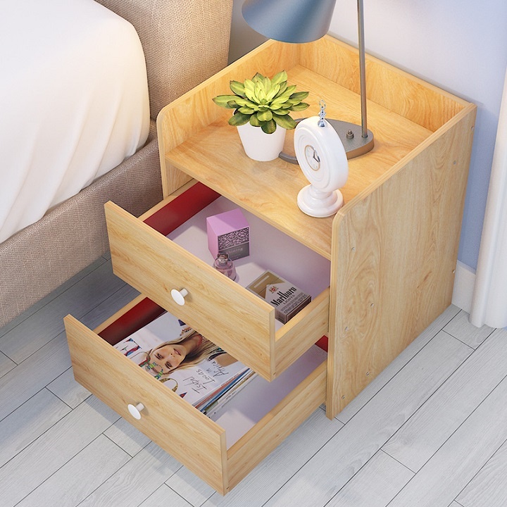 Tủ để đồ đầu giường vân gỗ 2021