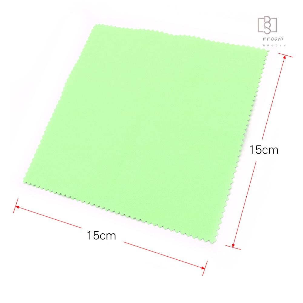 Khăn Lau Đánh Bóng Nhạc Cụ Hai Mặt Bằng Sợi Micro Mềm Mại Kích Thước 15cm * 15cm Màu Xanh Lá Dành Cho Guitar Bass Violin