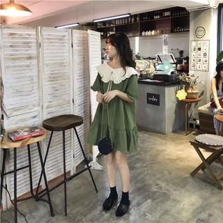 Có bigsize Đầm cổ sen babydoll đuôi cá - 2019