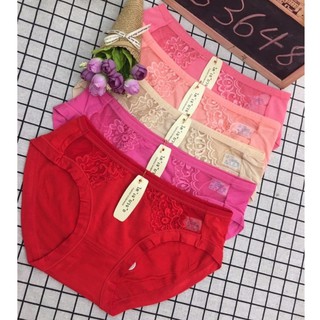 Combo 10 quần lót nữ.33648.Phối ren,Chất liệu cotton lạnh(Phù hợp 42-52kg)Giao màu ngẫu nhiên