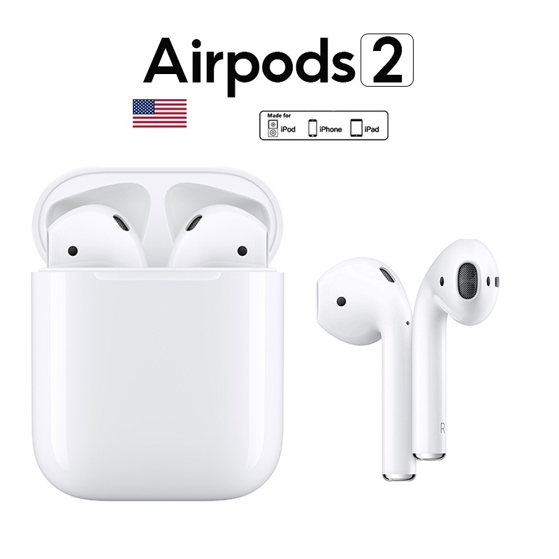 (Ship hàng trong 24h) Tai nghe Bluetooth 2 new, authentic, chính hãng 100%, tai nghe không dây, hộp sạc không dây chính
